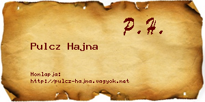 Pulcz Hajna névjegykártya